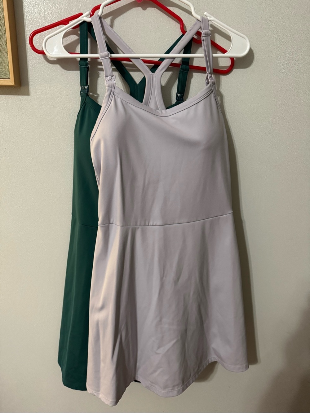 Kindred Bravely Light Lavender and dark teal breastfeeding tennis Dress Duo